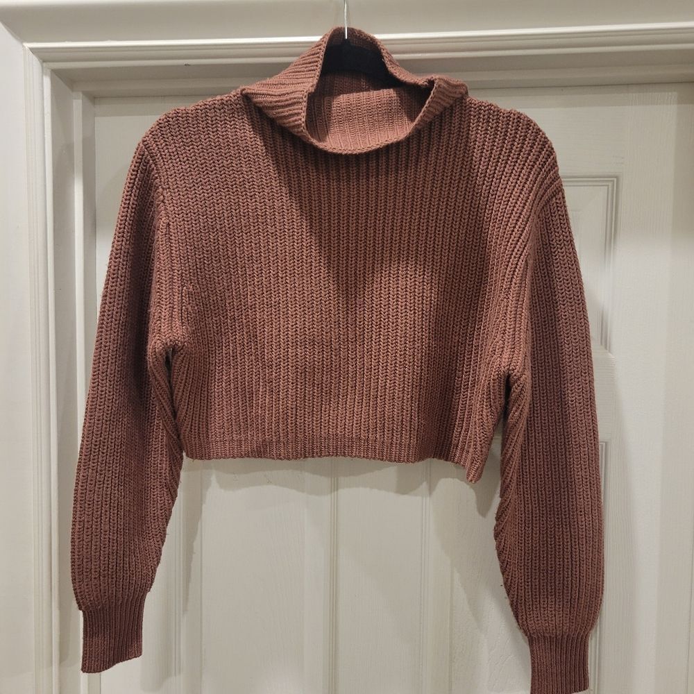 Aritzia Wilfred Montpellier crop turtleneck sweater, 2XS